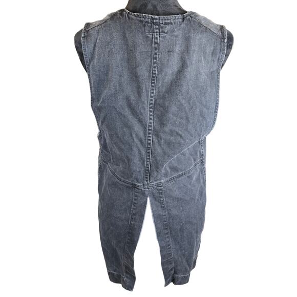 Current Elliott Womens Black Denim Vest sz 2 - Picture 7 of 10